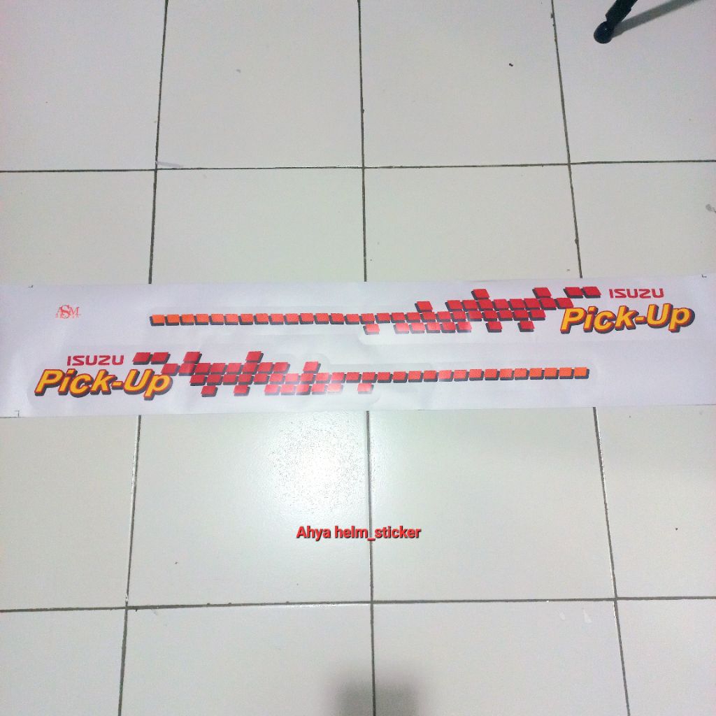 Sticker striping mobil Isuzu Phanter pickup transparan LIS ISUZU PHANTER BAK