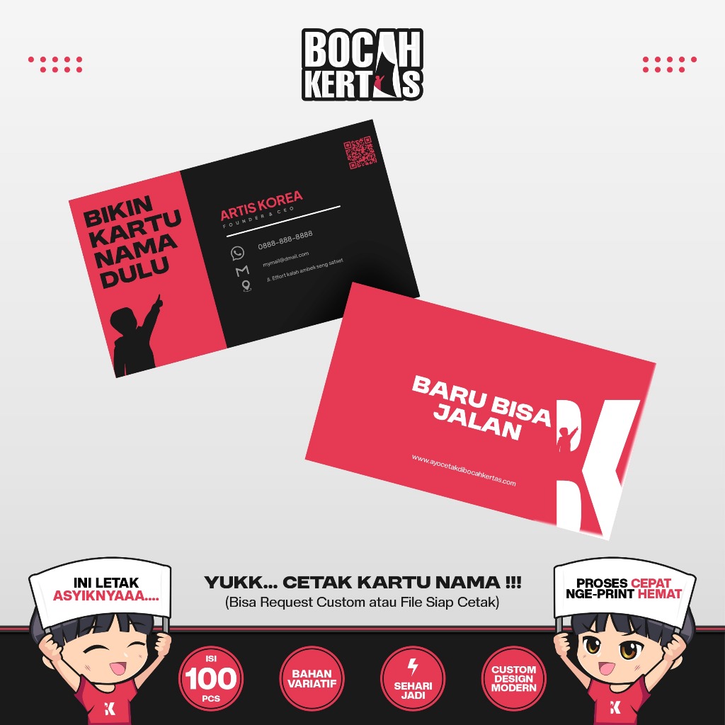 

Kartu nama FREE BOX 1sisi/2sisi