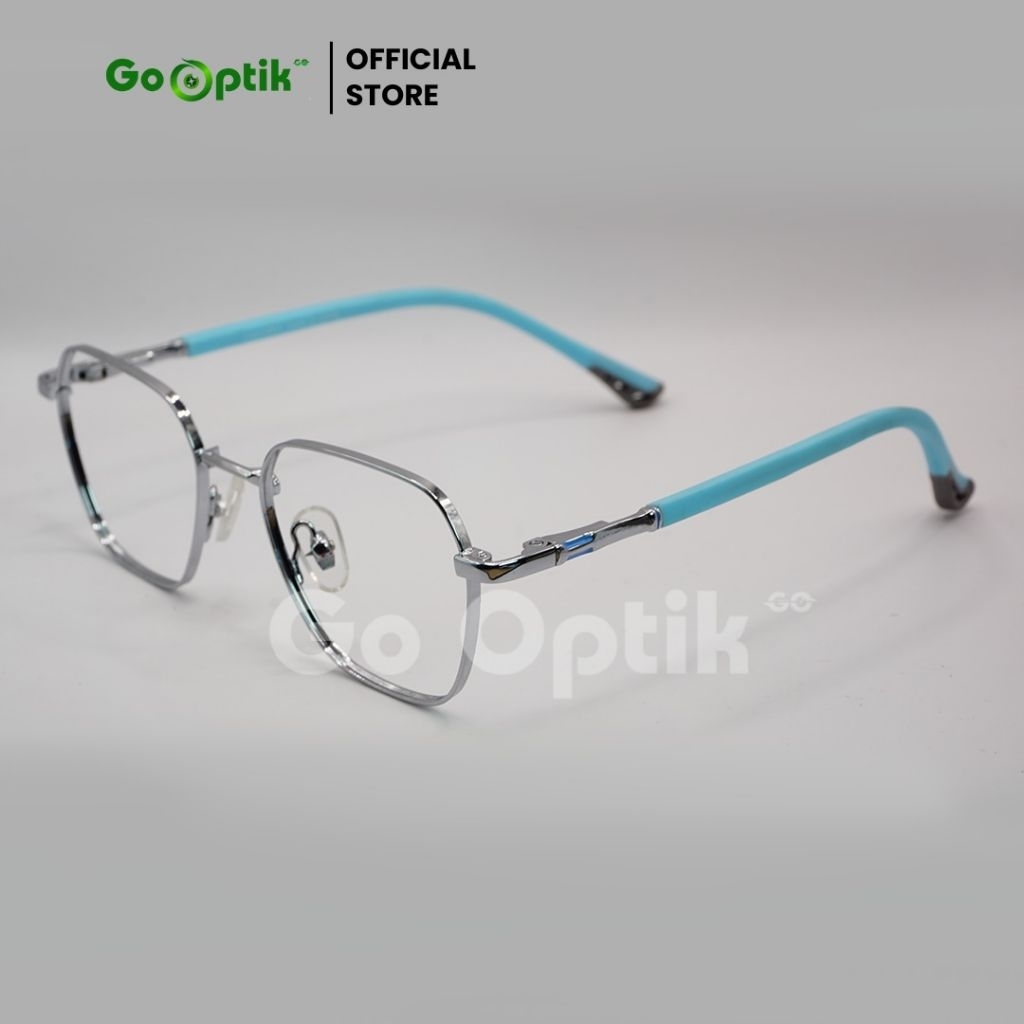 Go Optik Kids - Frame Kacamata Hexagonal Anak Minus Antiradiasi - GO065