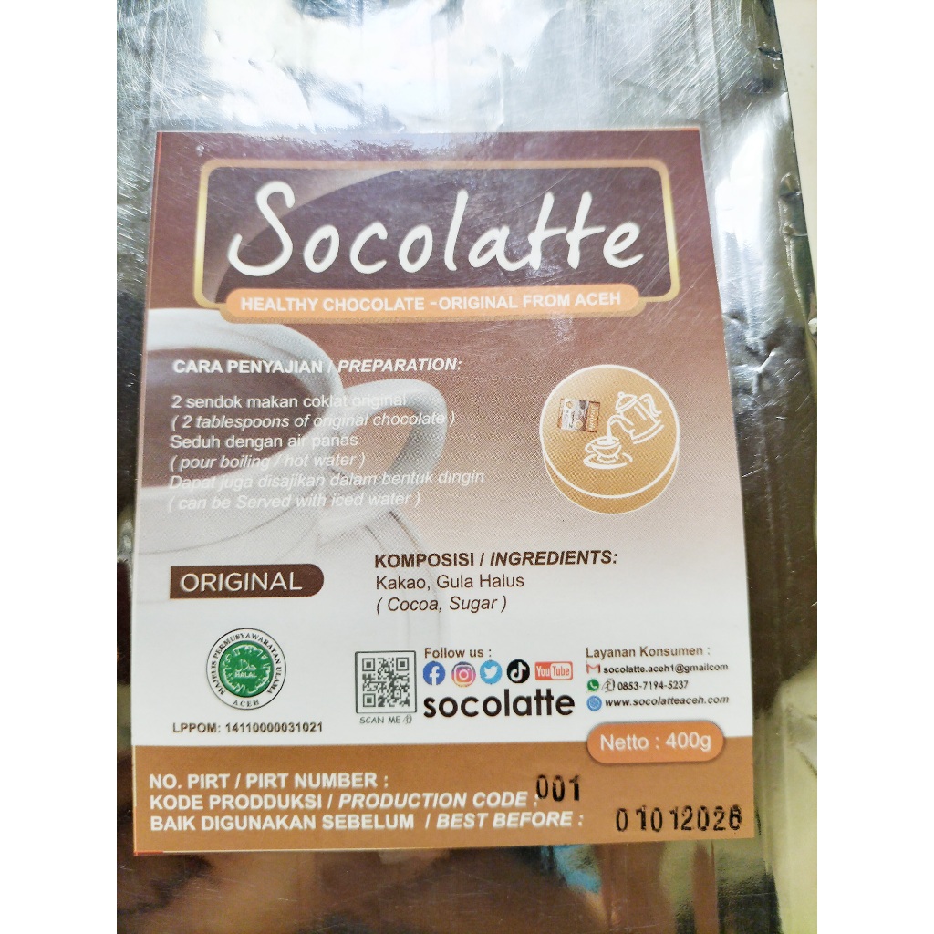 

Socolatte | Coklat Bubuk Aceh Original 450 Gr