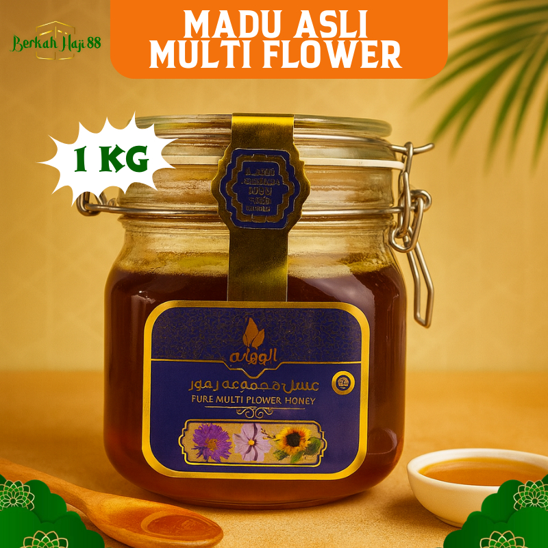 

Madu Murni Asli 100% Madu Multi Flower Pure Raw Honey Oleh Oleh Haji dan Umroh