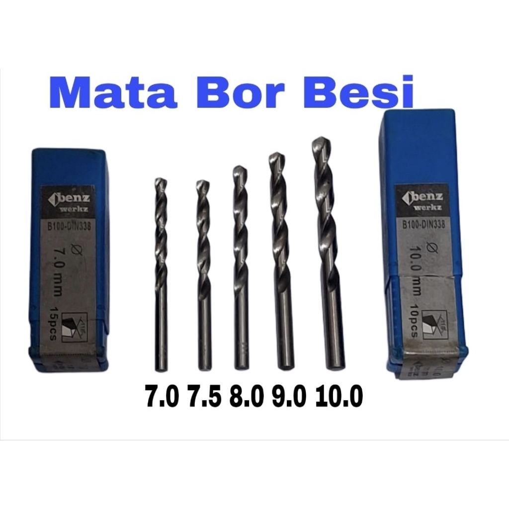 Mata Bor Besi HSS Drill 7.0 7.5 8.0 9.0 10.0 mm Benz Werk