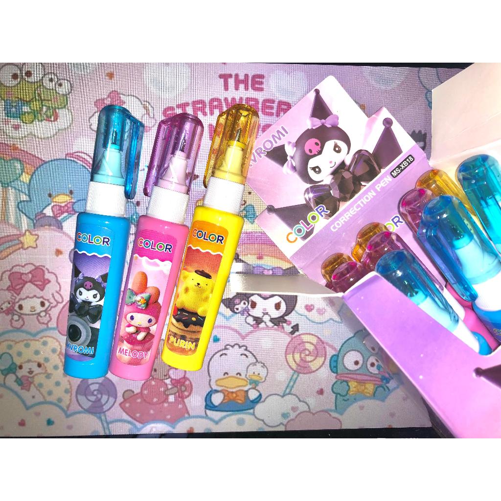 

1 PCS Tipex / Tip-Ex Cair Kuromi My Melody Pompurin Lucu