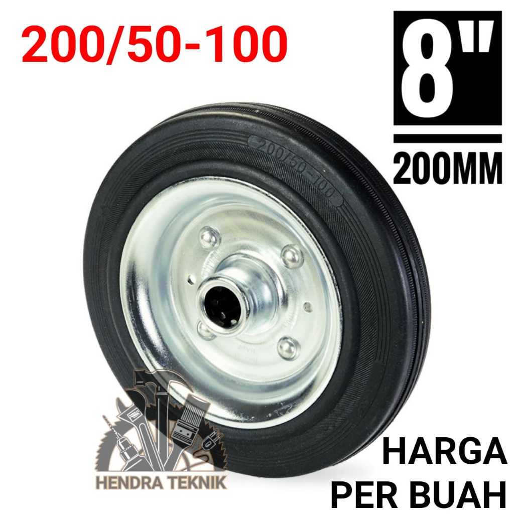 RODA KARET 8" RODA SAJA RODA TROLI 8 INCH RODA ETALASE TANPA RUMAH 200MM KASTOR ONLY