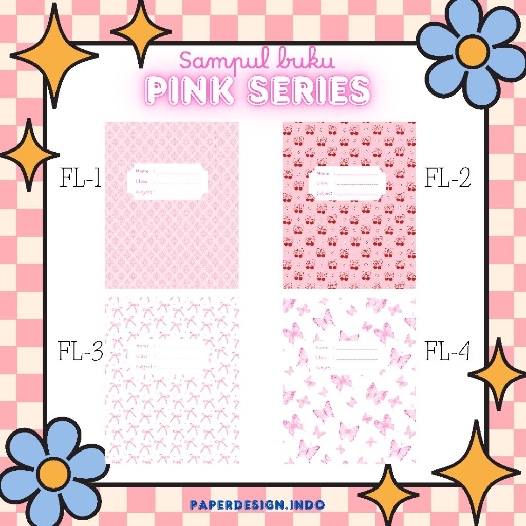 

Sampul Buku Aesthetic Pink Series – Pelindung Buku Cantik & Stylish