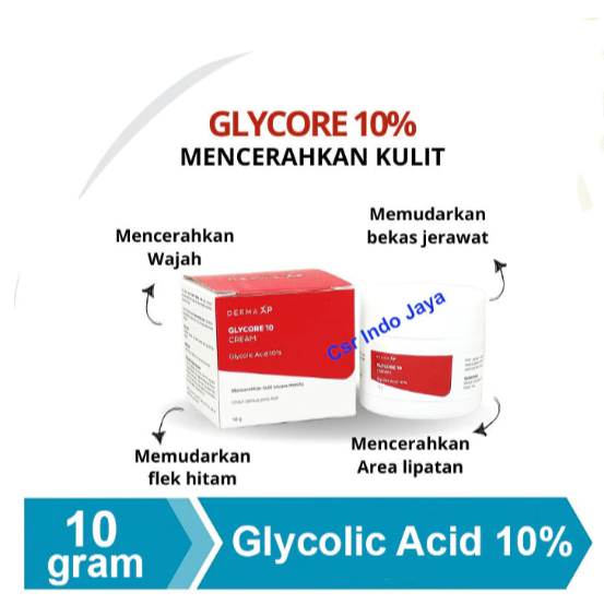 TERMURAH Glycore 10% Whitening Cream Pencerah Kulit