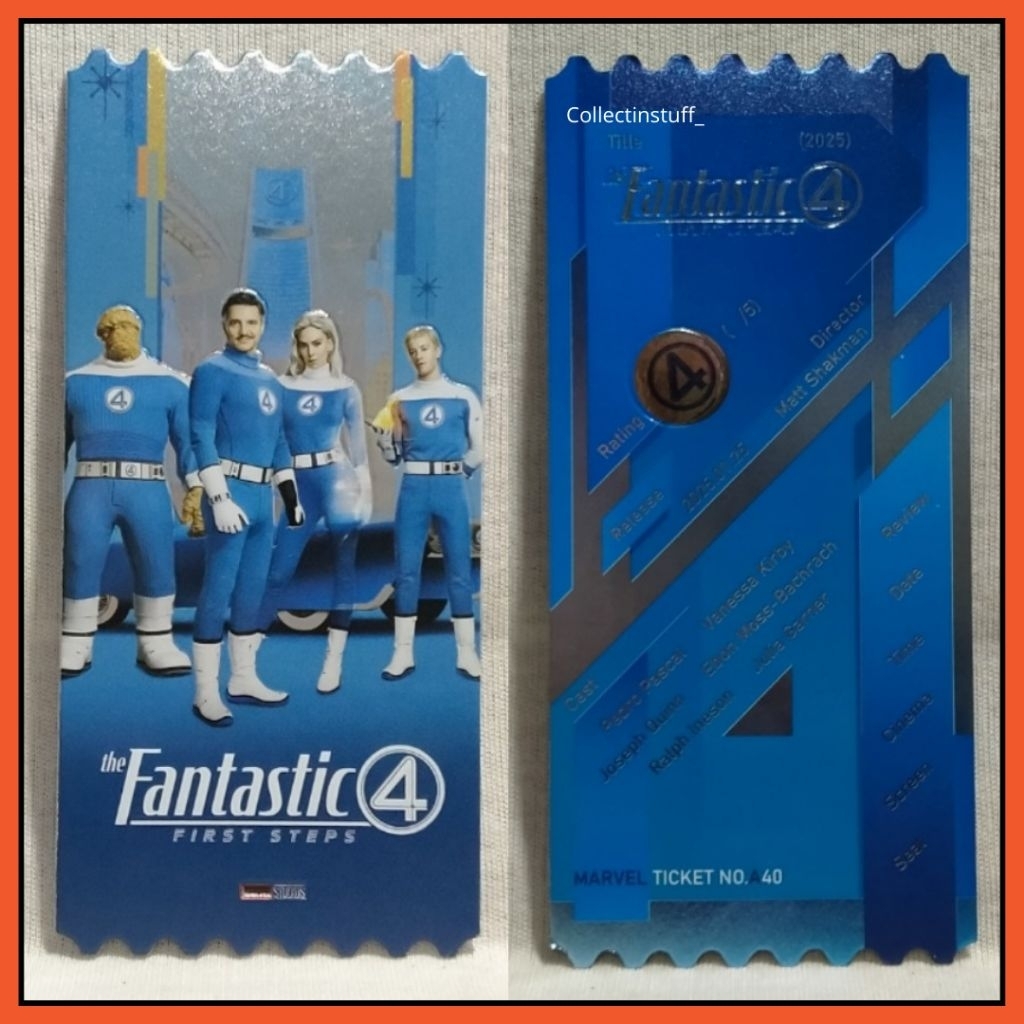 [READY STOCK] Collectible Ticket Marvel Studios The Fantastic Four First Step (Official Merchandise)