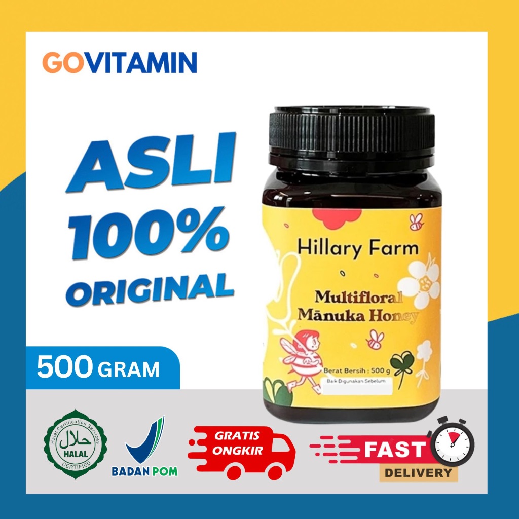 

Hillary Farm Multifloral Manuka Honey Blend 500gr - madu manuka anak MGO 30