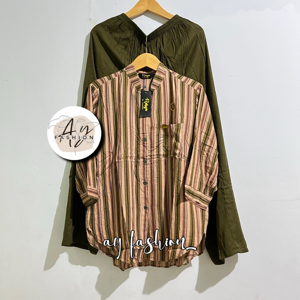 setelan wanita terbaru motif bunga kombinasi oneset rayon twill premium ld 120 set jumbo setcel keki