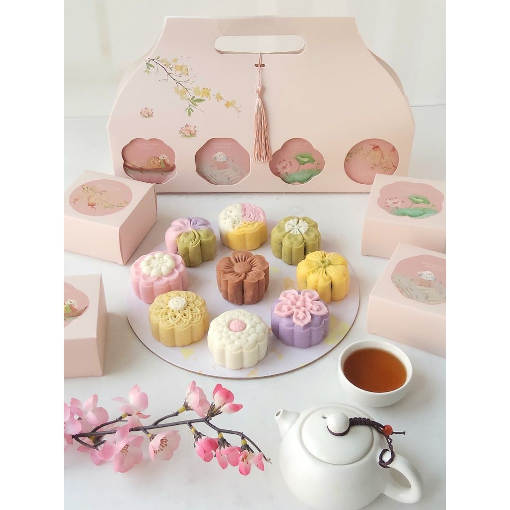 

Snowskin mooncake box of 4