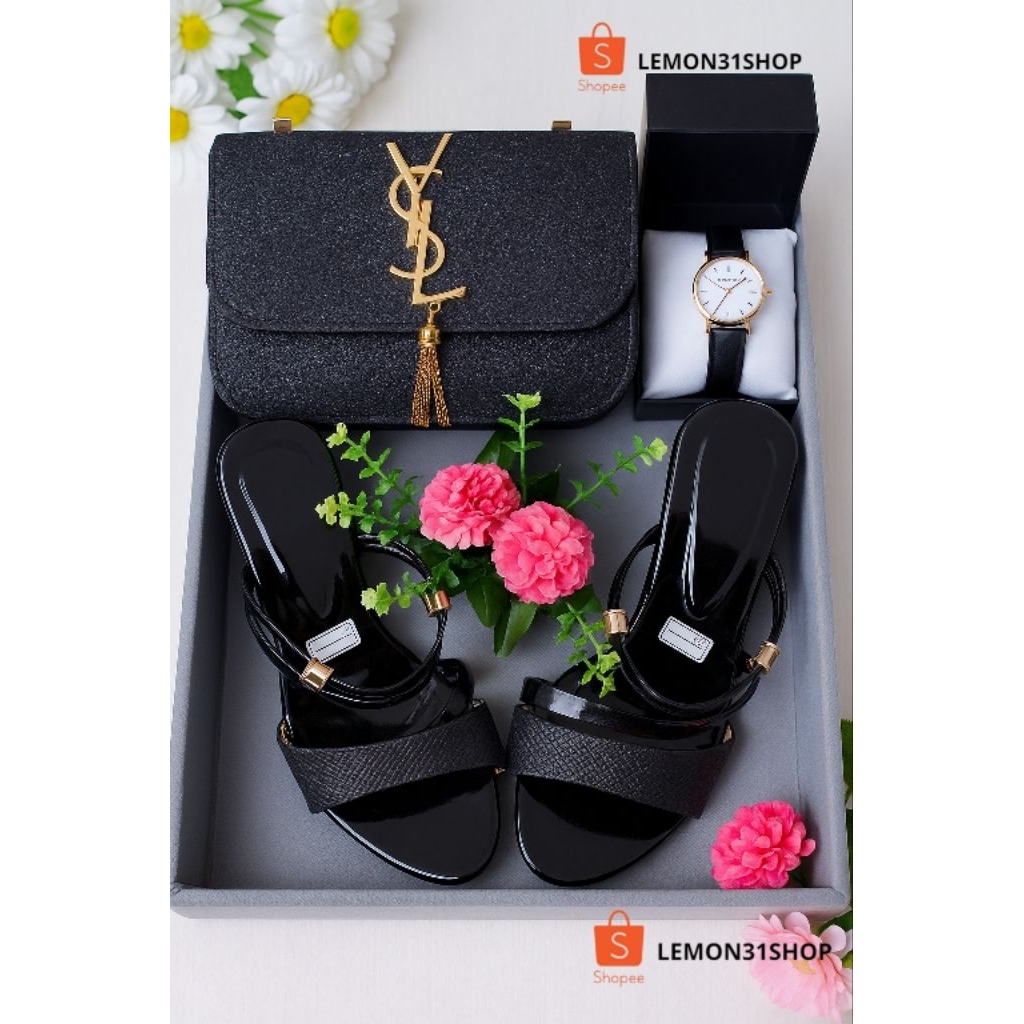 PAKET SESERAHAN TAS SEPATU SANDAL JAM TANGAN HANTARAN PERNIKAHAN HAMPERS KADO WEDDING ULANG TAHUN MU