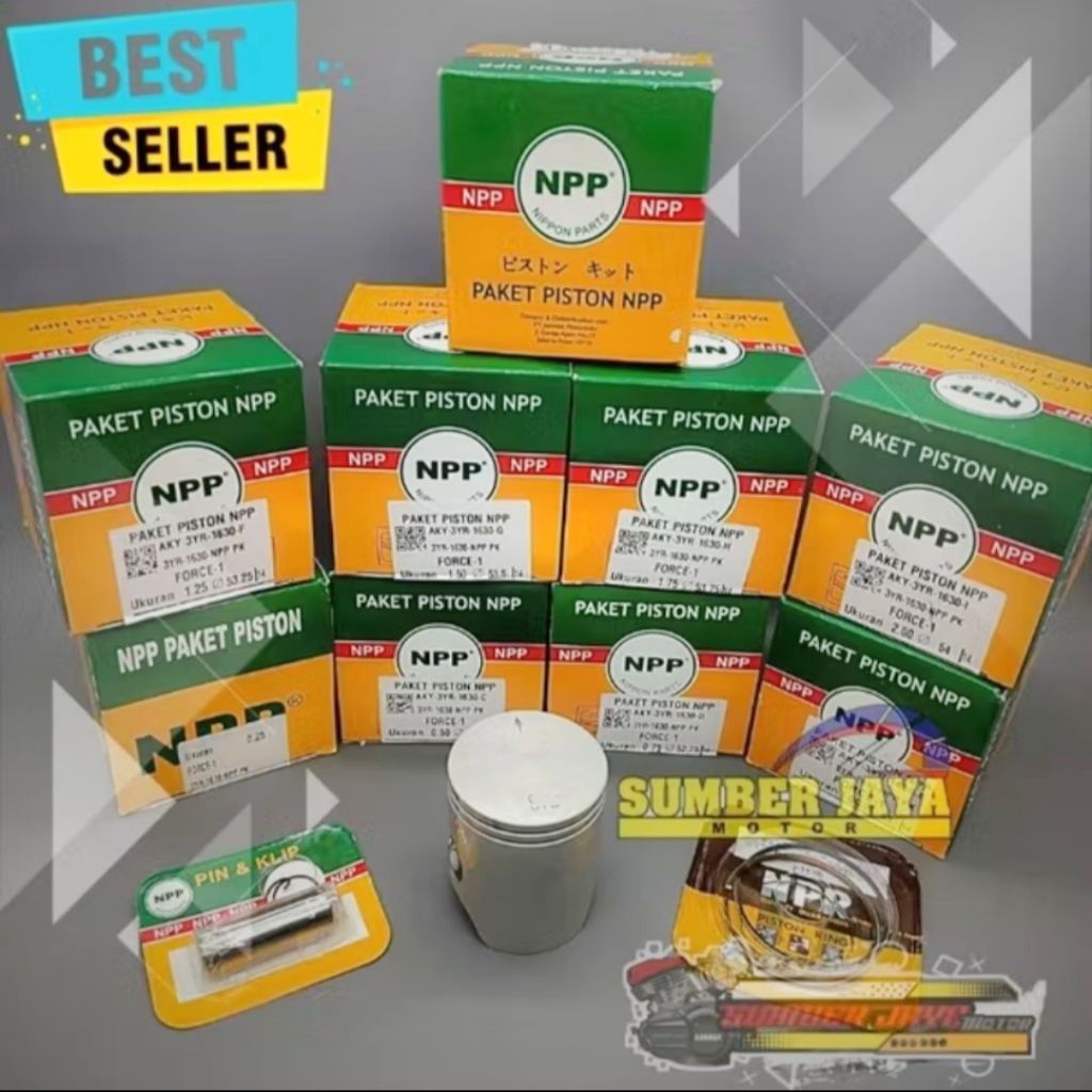 PISTON KIT SEHER NPP FIZ R F1 ZR force 1_OS 1,50_(150) ORIGINAL NPP BERKUALITAS DAN AWET