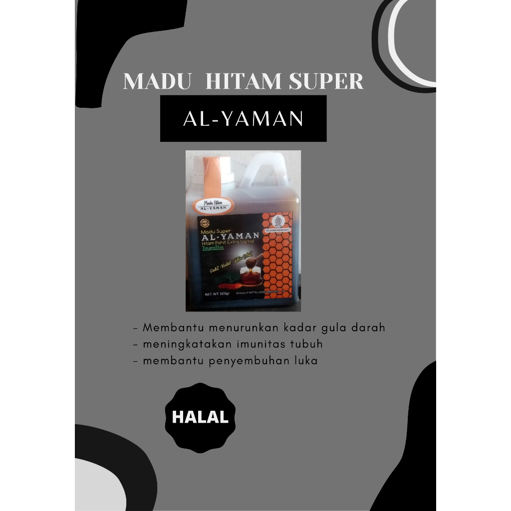 

Madu Super Al-Yaman Hitam Pahit Extra Gamat Insulin