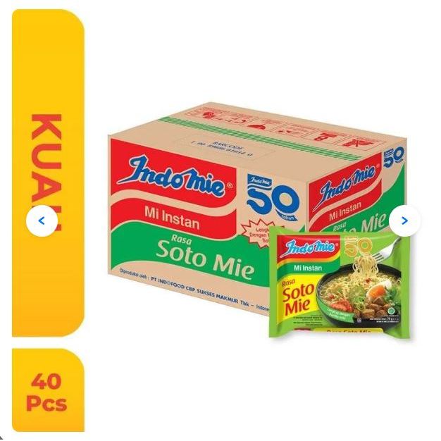 

indomie soto 1 dus isi 40 pcs
