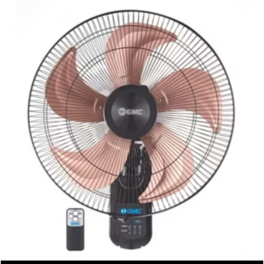 Kipas Dinding GMC 18 inc Baling-baling besi + remot control