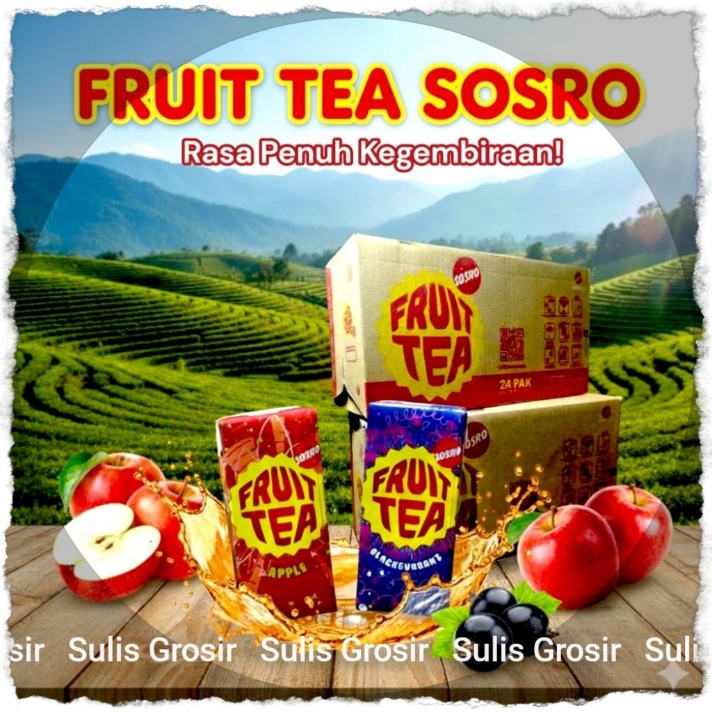 

Fruit Tea Sosro Apel dan Black Currant 1 Dus Isi 24 Kotak x 200ml