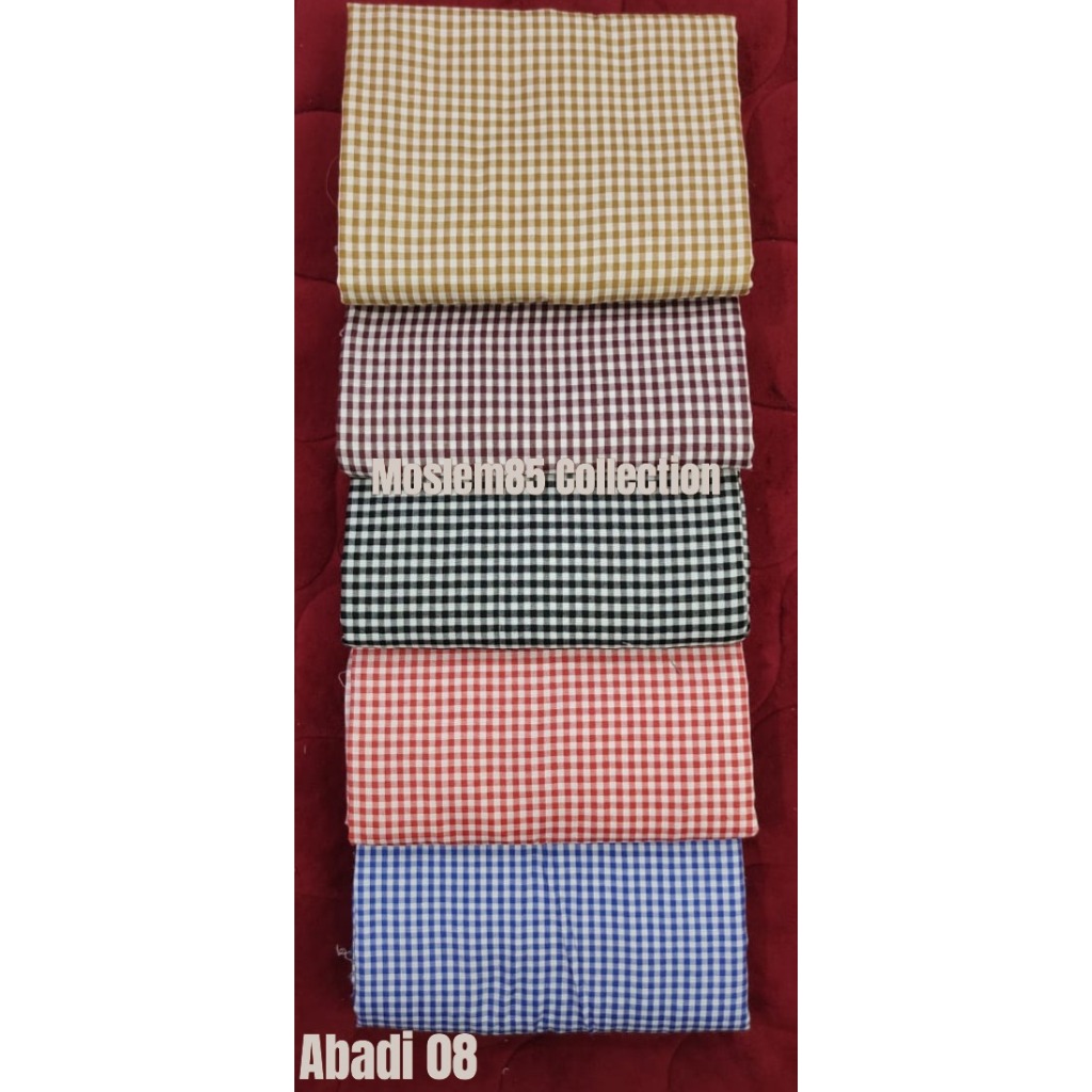 Kain Abadi 08cm Motif Kotak /Kain Kotak Lebar 150cm per 50cm
