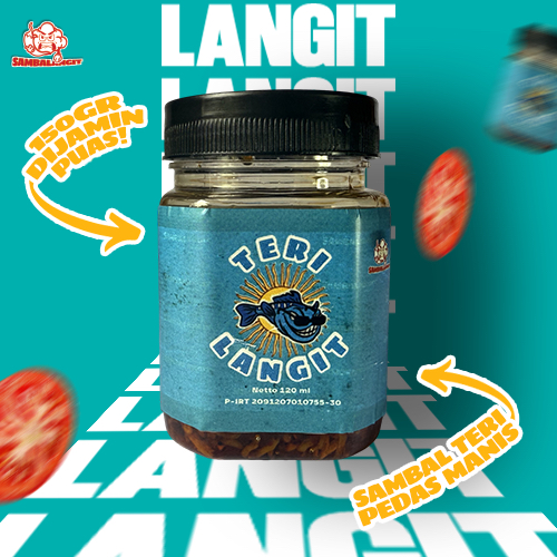 

Teri Langit - Sambal Pedas Manis Siap Saji HOMEMADE 150 Gram By Sambalangit