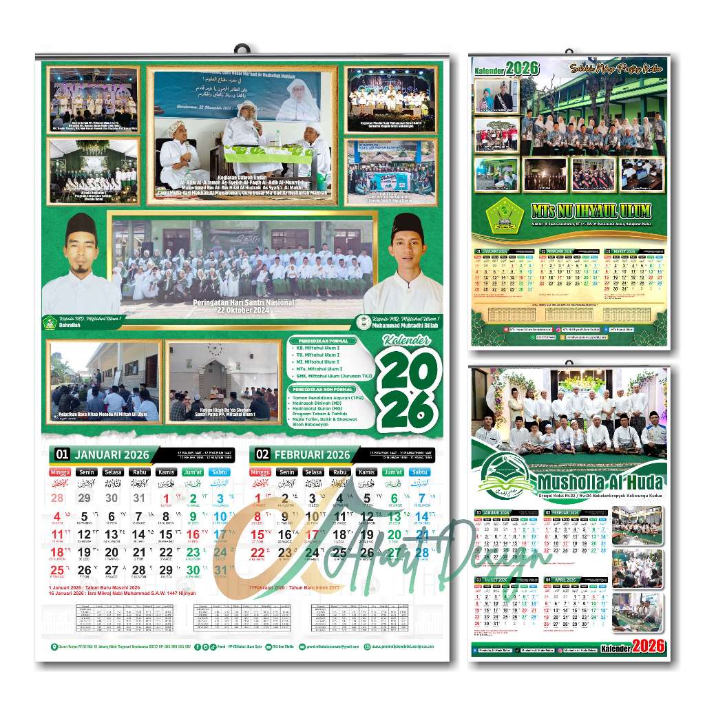 

Kalender Dinding 2026 Custom Kalender Sekolah 3 Bulanan 4 Lembar dan 2 Bulanan 6 Lembar