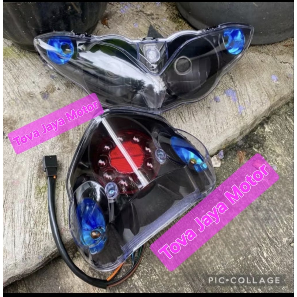 PAKET Reflektor Depan Set Lampu Stop Jupiter Z New Jupiter Burhan Custom