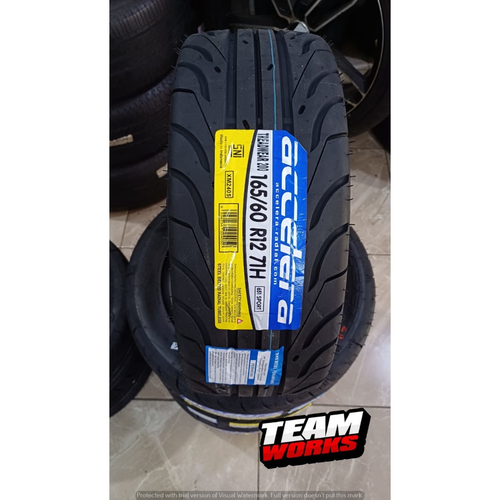 BAN MOBIL SEMI SLICK RING 12 MEREK ACCELERA 651 SPORT TW200 UKURAN 165 60 R12 BAN PRODUKSI LOKAL