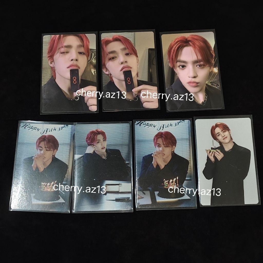 photocard pc scoups seventeen birthday box vol 4 2024 shadow rambut merah dark selca konsep selfie