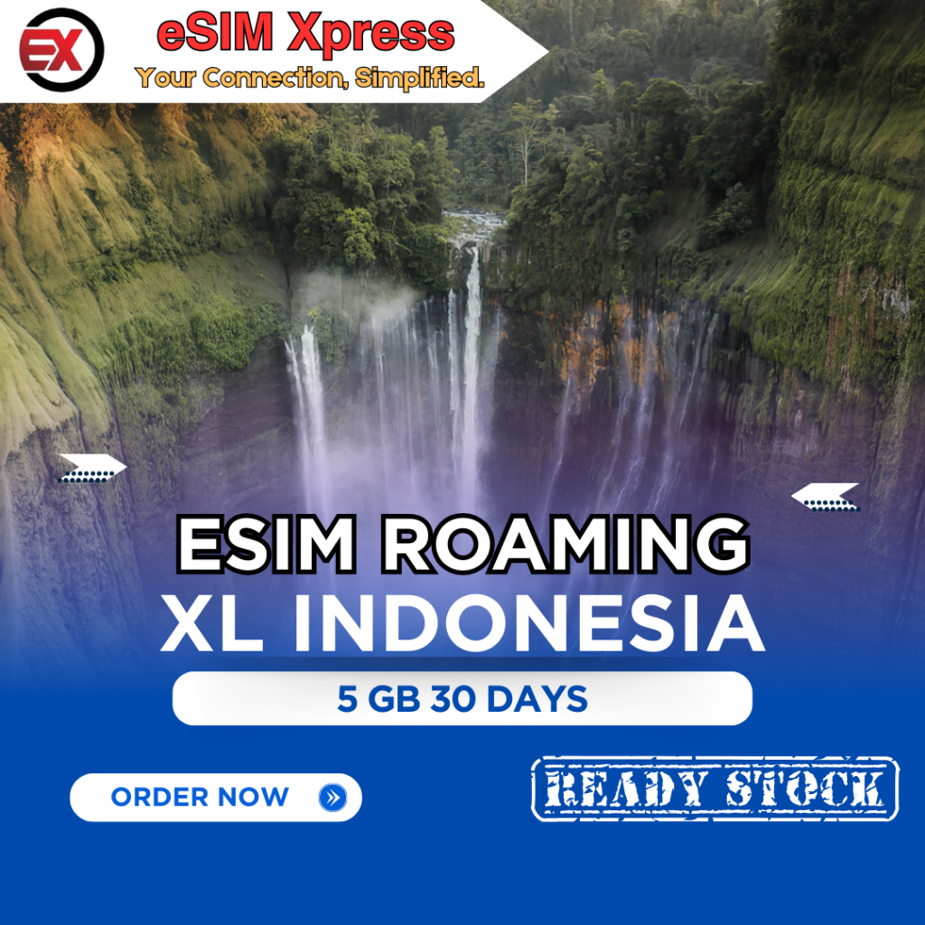 eSIM Roaming XL Indonesia 5 GB Data | 30 Hari | eSIM Roaming