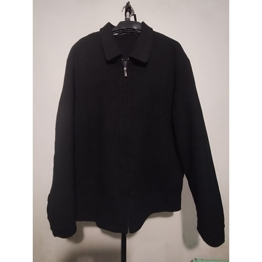 Papowcloth - Jaket Wol/Jaket Wol Hitam/Jaket Woll Hitam/Jaket Wool Hitam/Jaket Parkland Wol Hitam/Ja