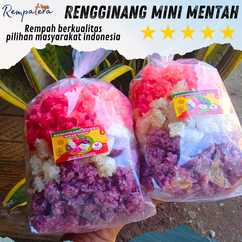 REMPATERA - Rengginang Ketan Cenil mini warna warni viral dari WONOGIRI ASLI - mentah