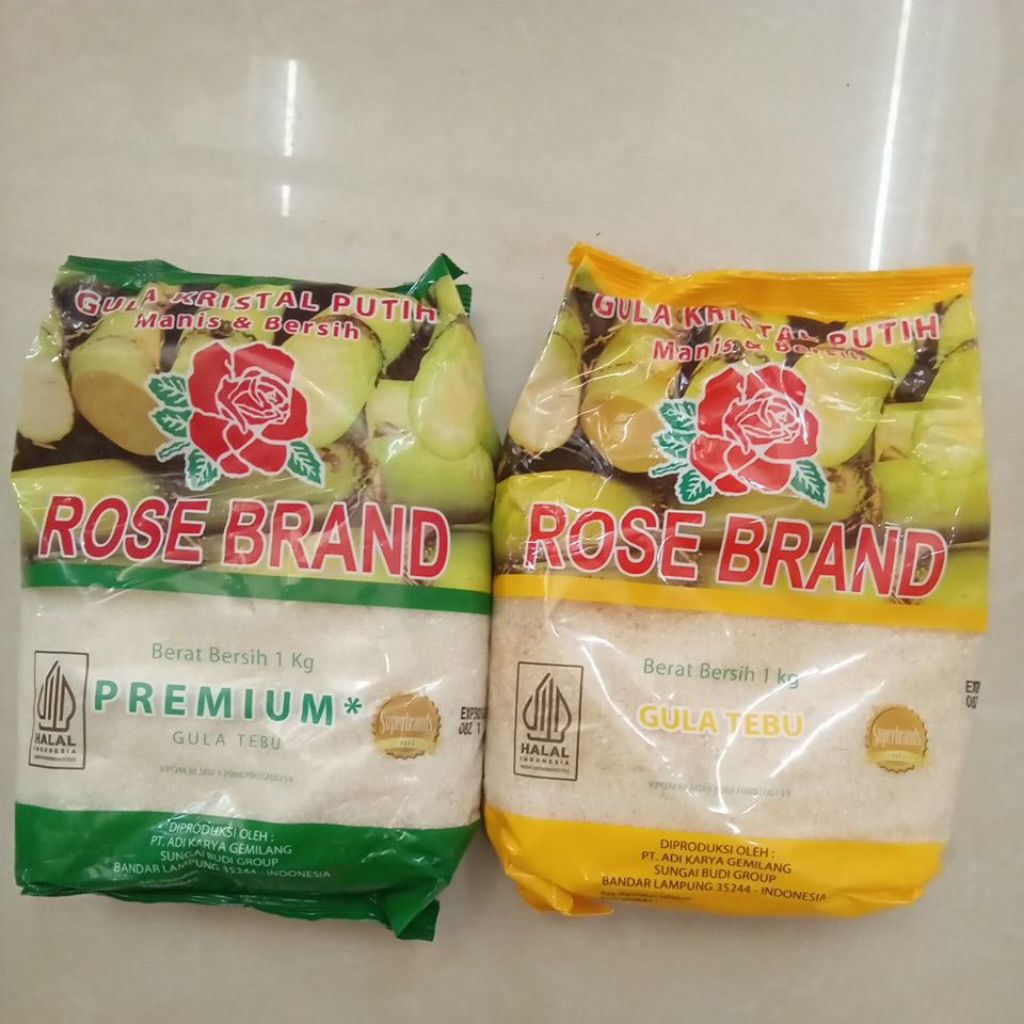 

Gula Pasir Premium Rose Brand 1 Kg Kuning & Hijau