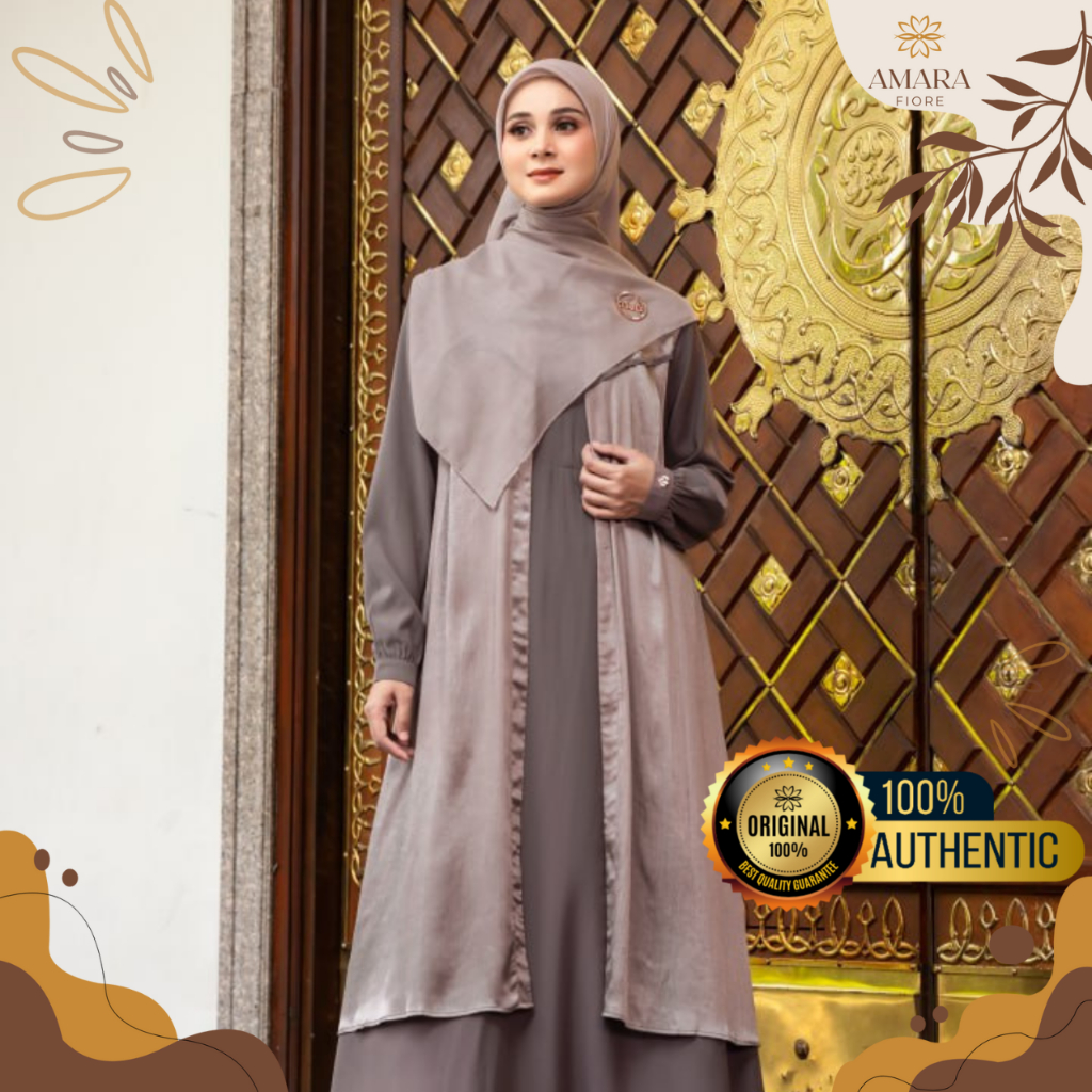 Gamis Wanita Nibras Labbayk 03 Busui Bahan Rayon Mix Serat Sutra LD 86-130