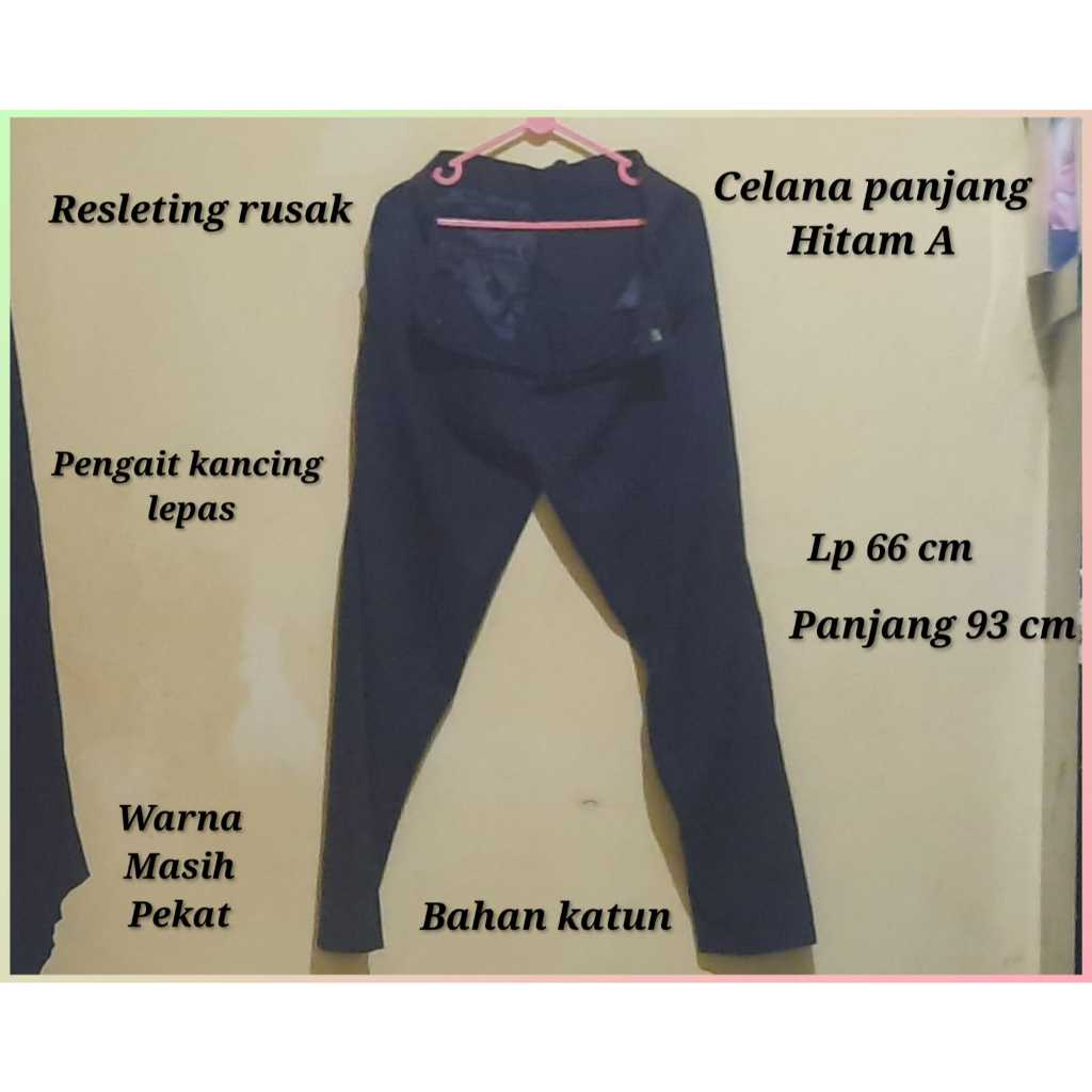 Celana panjang hitam anak sekolah laki laki PRELOVE seragam murah meriah