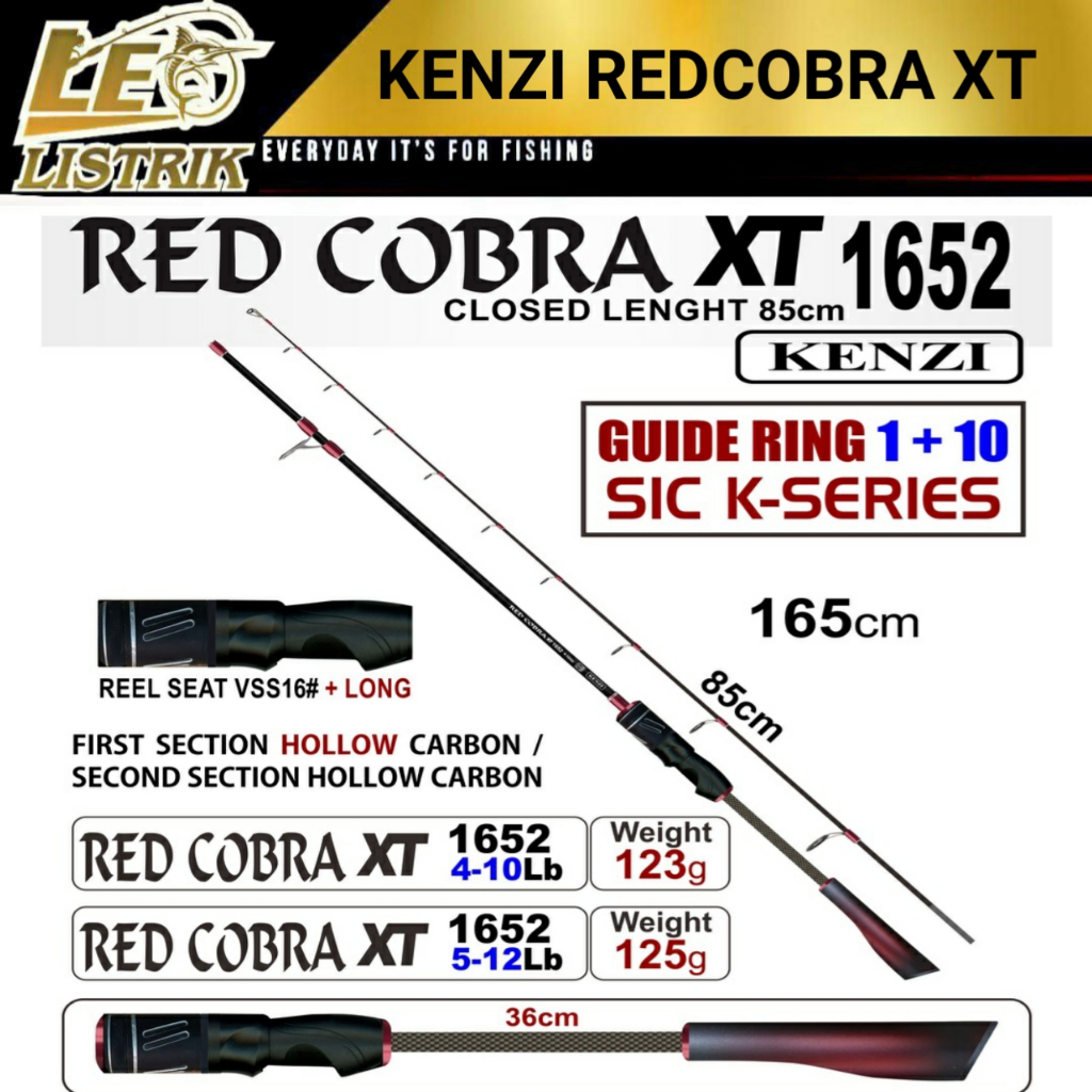 JORAN KENZI RED COBRA XT 1652 4-10lbs 5-12lbs JORAN PANCNIG TERLARIS JORAN SPINNING JORAN CASTING