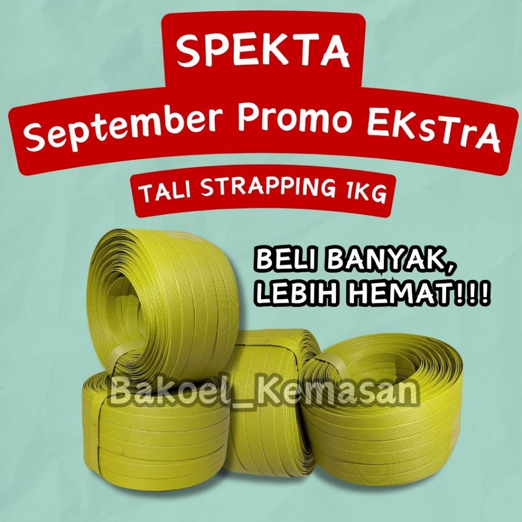 

SPECIAL SEPTEMBER SPEKTA Tali Kuat Serbaguna Pengikat Barang Strapping 15 mm 1Kilo