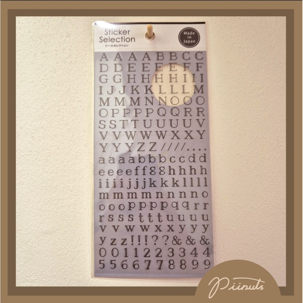 

(Made in Japan) Sticker set Alphabet transparan