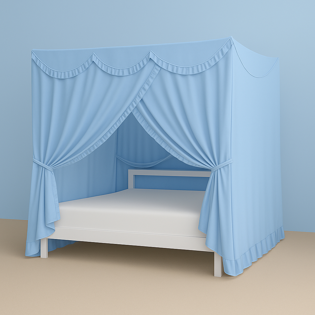 Kelambu Tidur Anti Nyamuk Tebal Premium Jumbo BIRU || Kelambu Tendal Lipat Murah Anti Nyamuk Kuat