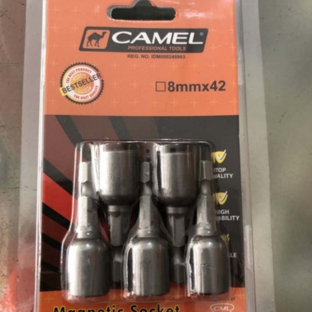 Mata Bor / Sok / Baut Baja Ringan 1 Set isi 5 Merk Camel Magnet