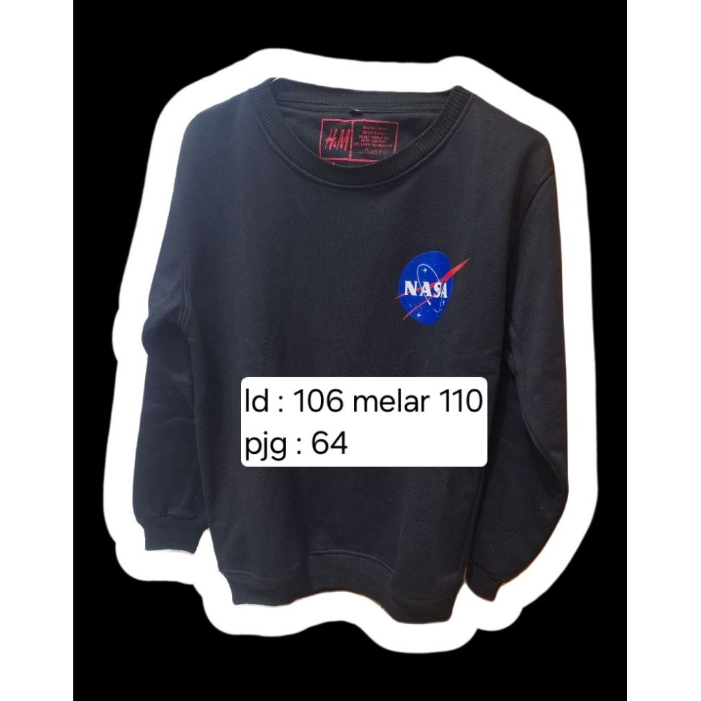 crewneck hitam sweatshirt