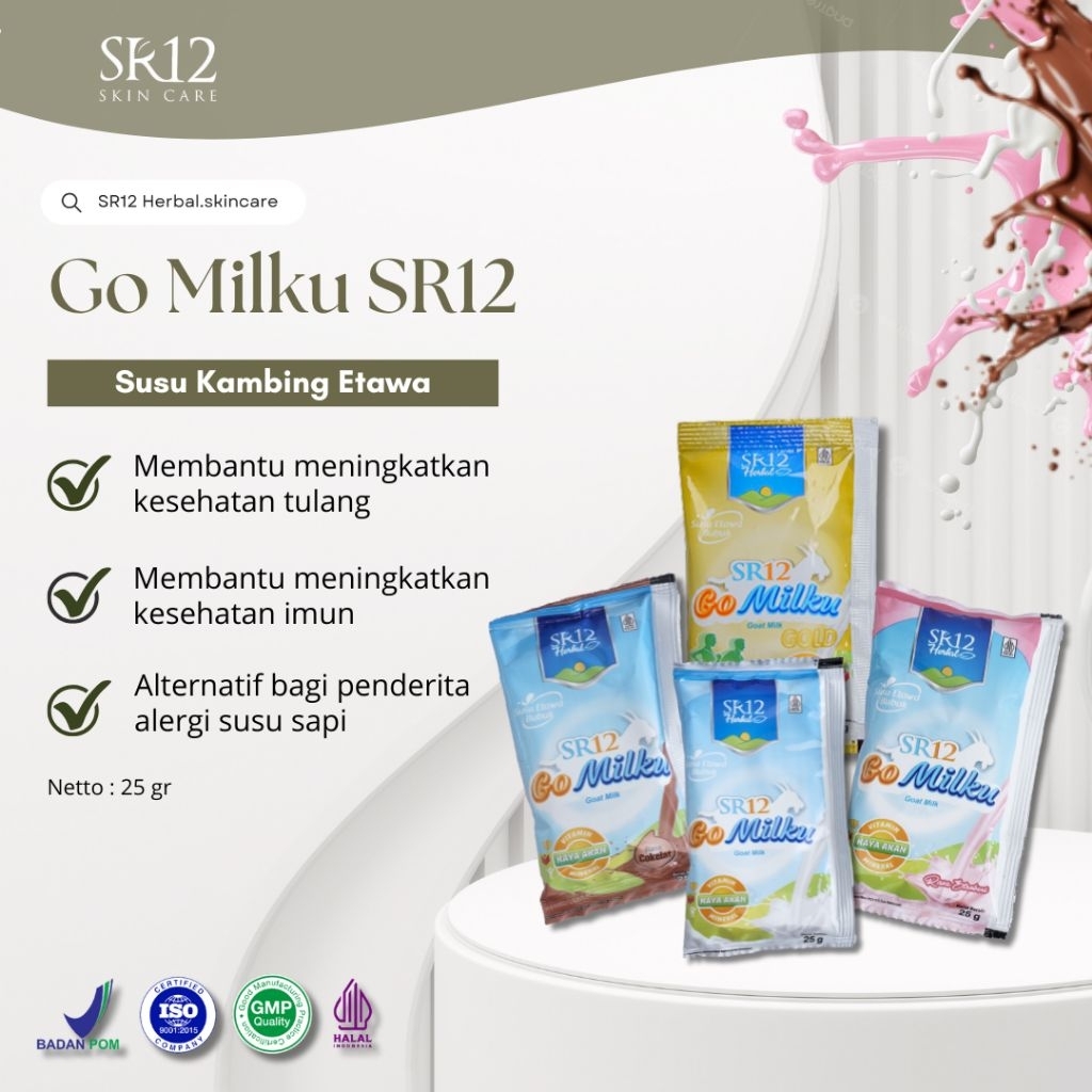 

GoMilku SR12 Sachet (25gr/sachet) / Susu Kambing Etawa / Meningkatkan Kesehatan Tubuh Kaya Manfaat