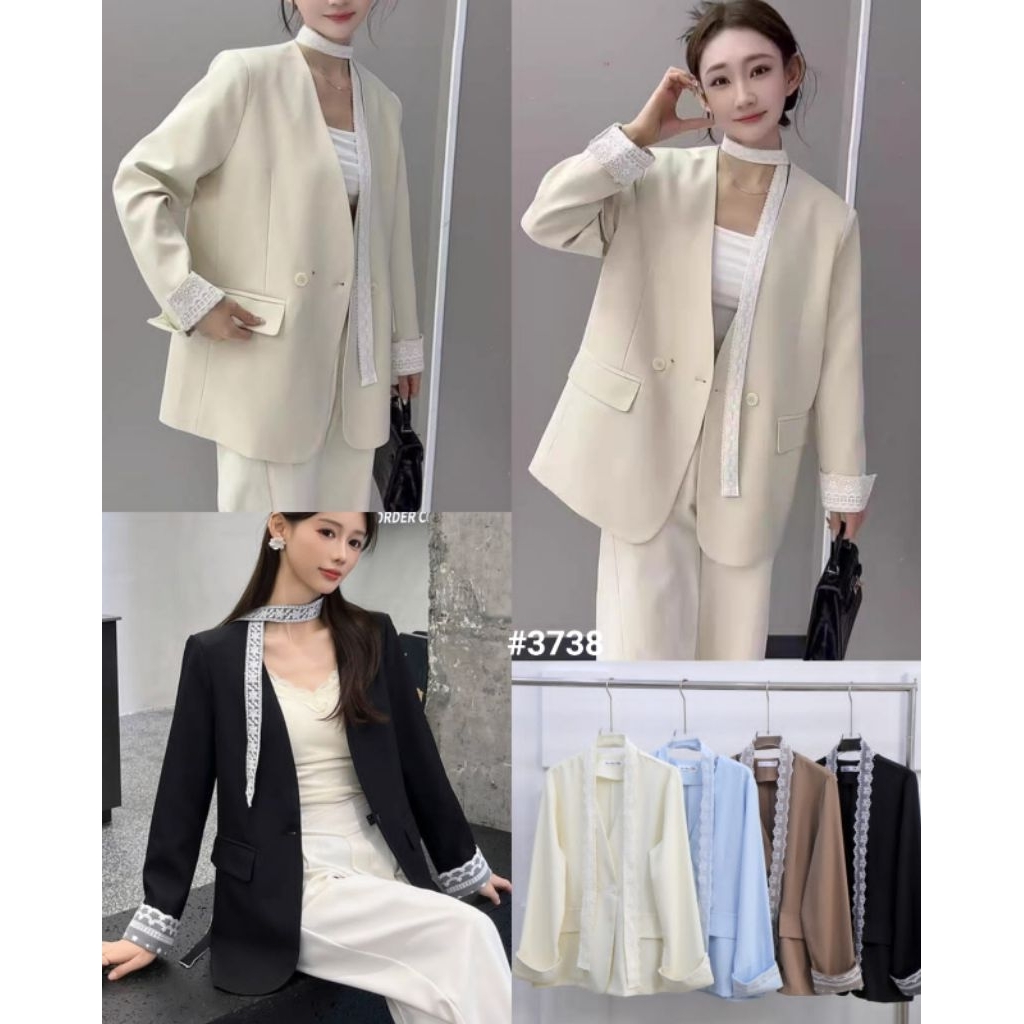 Blazer katun kombi brokat import