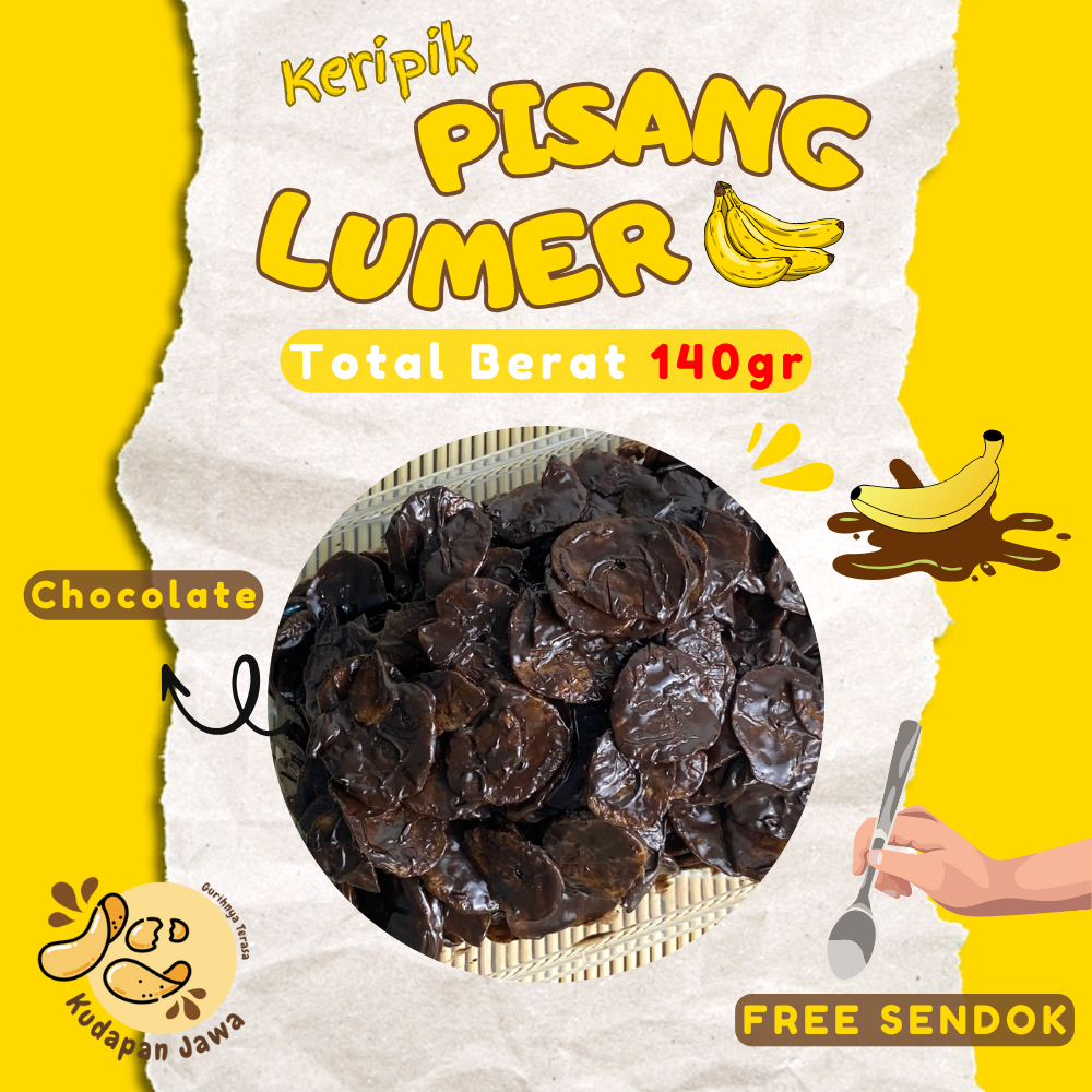 

KUDAPAN JAWA - 140 Gram Keripik Pisang Full Coklat Lumer Melted Choco Banana Chips