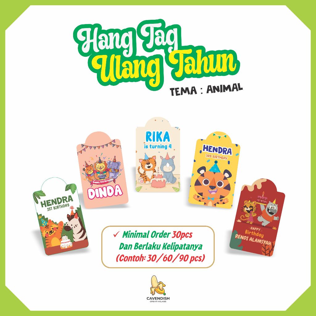 Hang Tag Ulang Tahun / Hampers / Kartu Ucapan