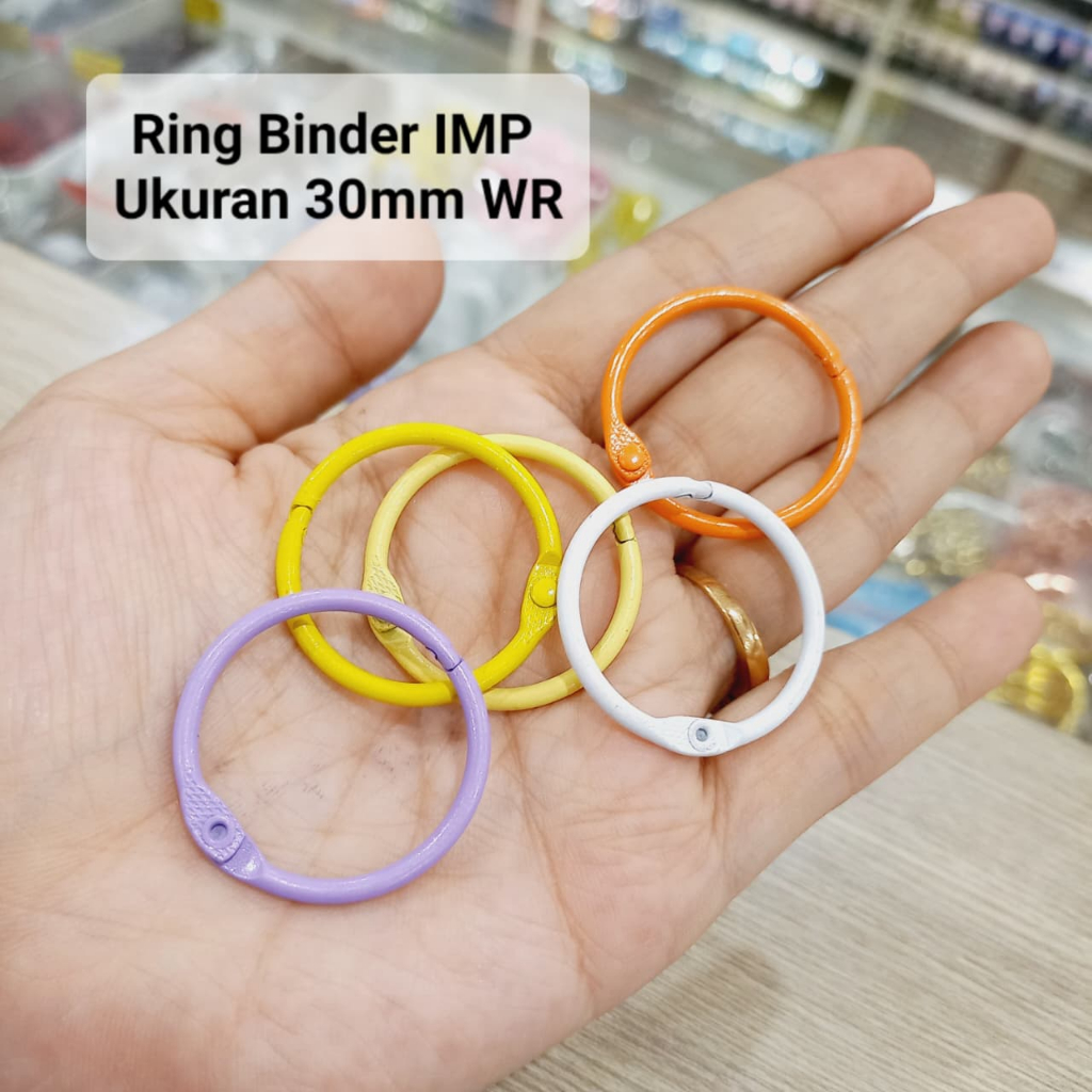 

Ring Scrap Book Ring Binder IMP Ukuran 30 mm WR Jumbo Ring Bulat Warna Random Dijual 5 Biji