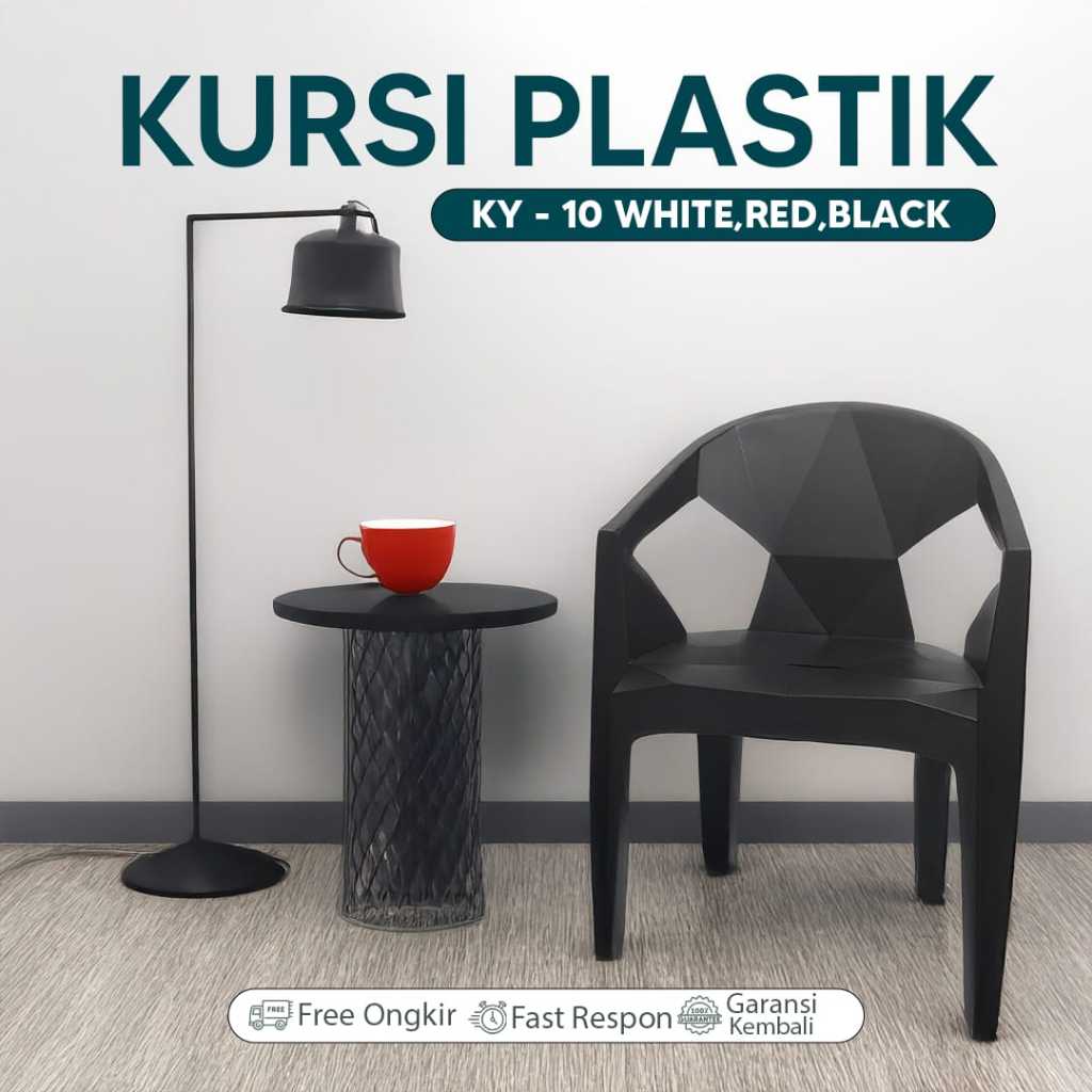 Kursi Plastik / Kursi Makan / Kursi Outdoor / Kursi Plastik Santai / Kursi Teras Plastik KY-10