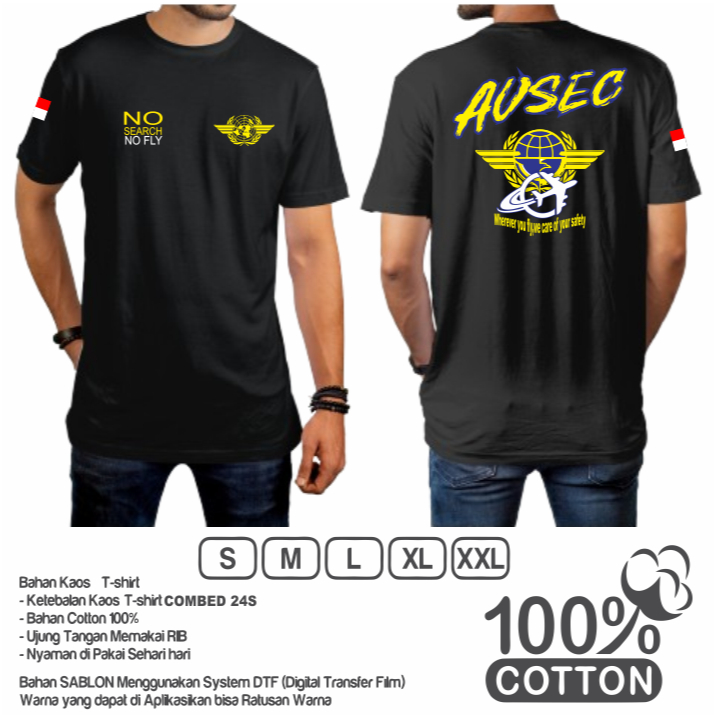 kaos avsec terbaru lengan pendek/kaos penerbangan/avsec