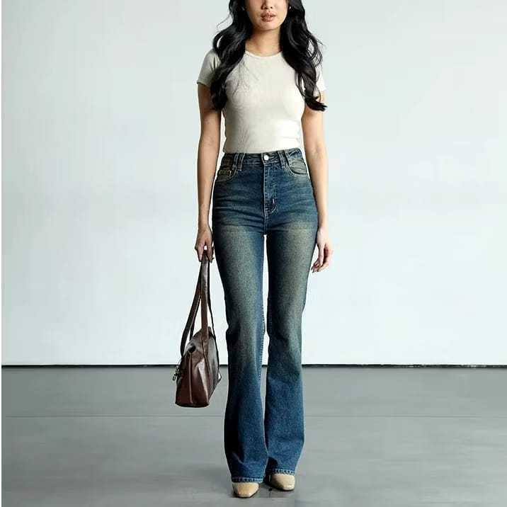 cutbray jeans wanita cutbray jeans wanita highwaist premium cutbray jeans wanita wisker celana panja