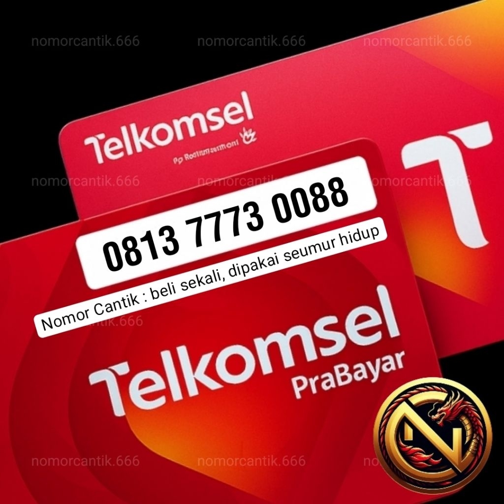 Nomor Cantik Kartu Perdana SimPATI dan As Telkomsel Combo Sakti 0813 7773 0088 tripel 777