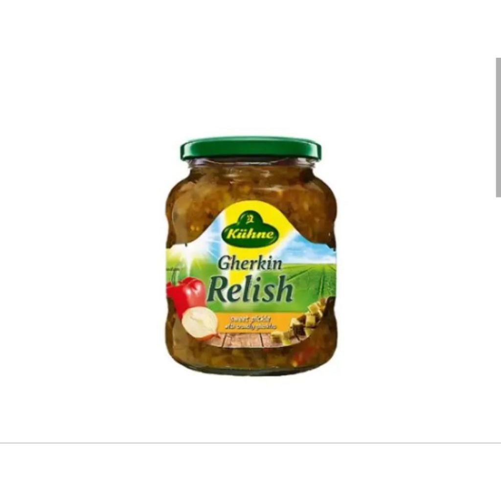 kuhne gherkin relish sweet pickel 370gr