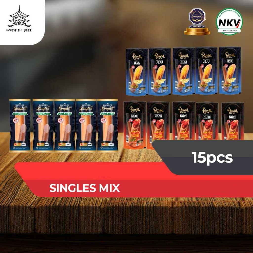 

KHUSUS PULAU JAWA - 15 PCS SINGLES MIX ( KANZLER ORI 5 , ROYAL SPICY 5 , ROYAL KEJU 5 )