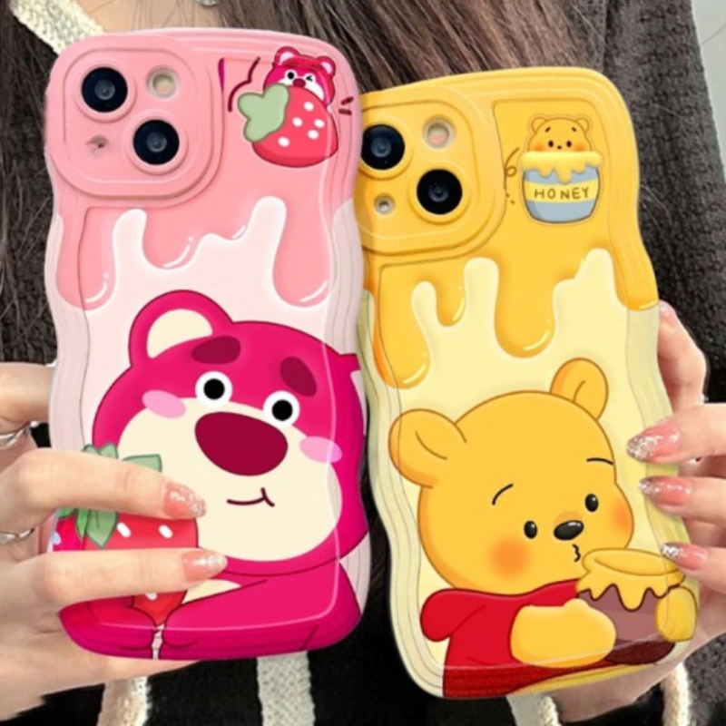 Case Samsung A05 A05S A12 F12 M12 A13 Lite A23 4G 5G A14 A22 M22 M32 Casing Bergelombang Winie Pooh 